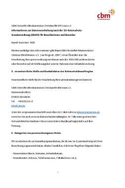 Bild der Information zur Datenverarbeitung für Bewerberinnen und Bewerber