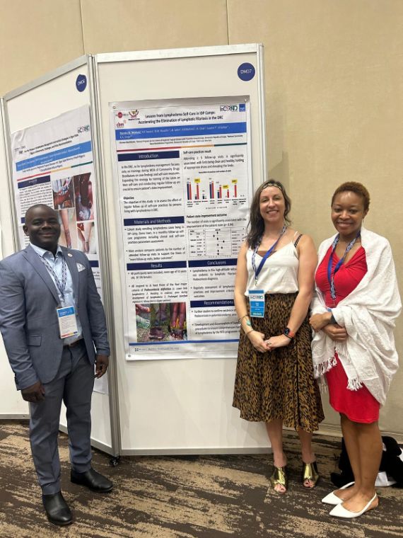 The NTD team represented CBM at the second International Conference on NTD Research (InCORNTD) in Africa from 20–22 January 2025 in Kigali, Rwanda. The team presented a poster on findings from a study on lymphoedema morbidity management and disability prevention  in an internally displaced persons camp in the DRC.   