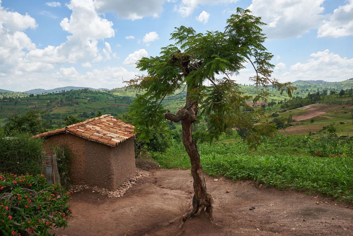 A simple house in a rural setting 