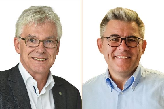(from left) Chairman of the Supervisory Board Claus Duncker and his deputy Markus Bohni