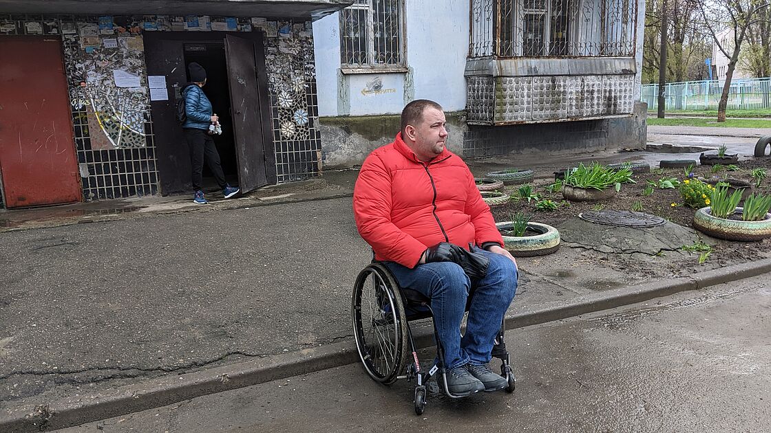 A man in a wheel chair