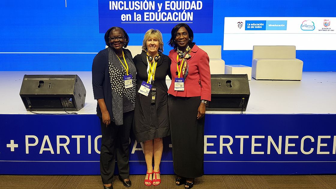 CBM Global Advisor for Education and members from Côte d’Ivoire's Ministry of Education at the 2019 UNESCO Education Forum. 