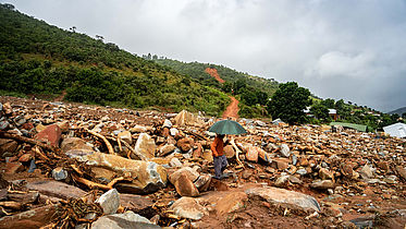 Rubble from Cyclone Idai in Chimanimani, Zimbabwe ©ZINYANGE AUNTONY / AFP